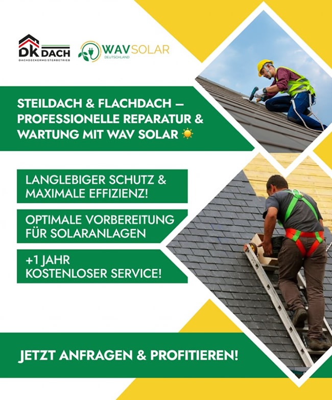 Steildach Flachdach 